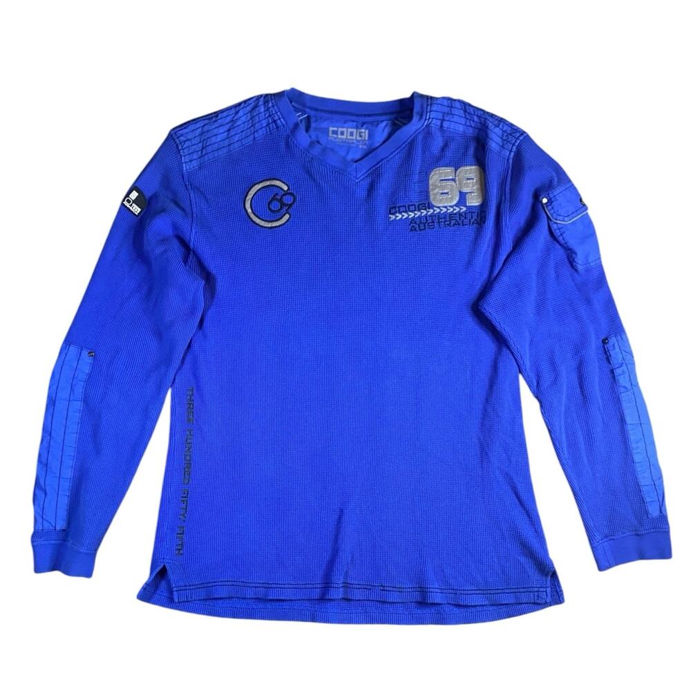 Y2K Coogi Australia Grunge Long Sleeve Thermal - 2XL